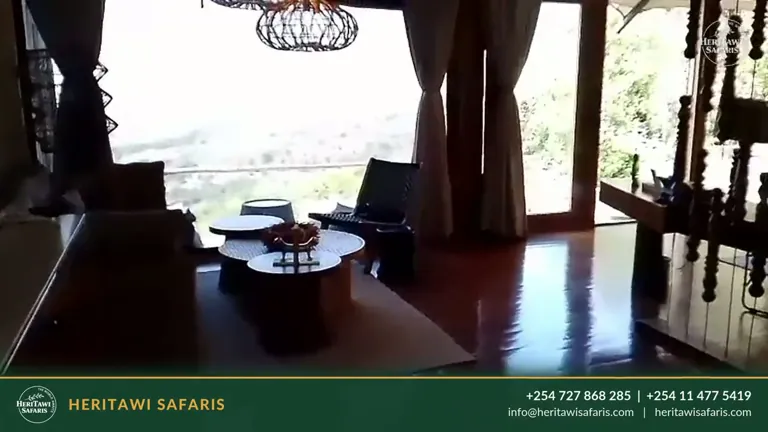Inside a safari lodge